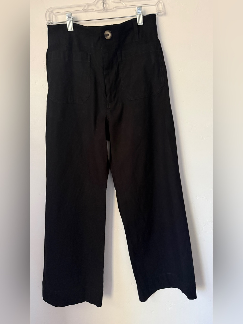 Anthropologie Maeve Colette Black Wide-Leg Pants Size 28